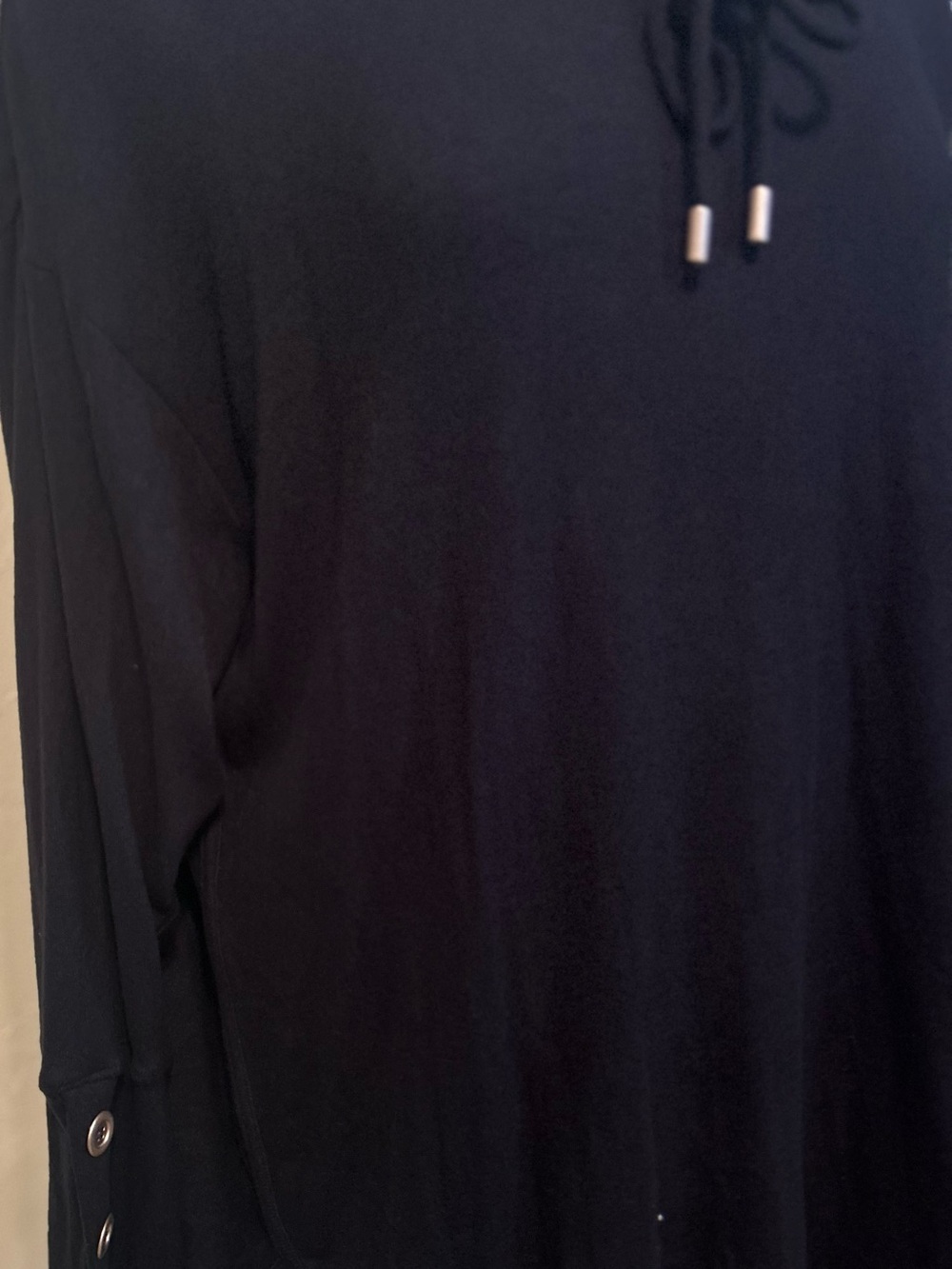 Ruby Rd. Black Cowl Neck Pullover with Drawstring - Picture 4 of 9